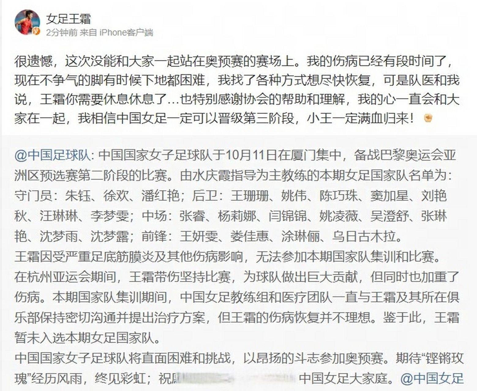 很遗憾地告诉大家，由于伤病我的赛